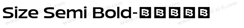 Size Semi Bold字体转换